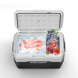 NNEDSZ Kolner 40l Fridge Freezer Cooler 12/24/240v Camping Portable Esky Refrigerator With Trolley - Black