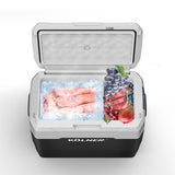 NNEDSZ Kolner 50l Fridge Freezer Cooler 12/24/240v Camping Portable Refrigerator - Black