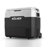 NNEDSZ Kolner 50l Fridge Freezer Cooler 12/24/240v Camping Portable Refrigerator With Trolley - Black