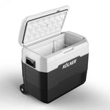NNEDSZ Kolner 50l Fridge Freezer Cooler 12/24/240v Camping Portable Refrigerator With Trolley - Black