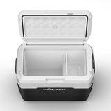 NNEDSZ Kolner 50l Fridge Freezer Cooler 12/24/240v Camping Portable Refrigerator With Trolley - Black