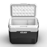 NNEDSZ Kolner 50l Fridge Freezer Cooler 12/24/240v Camping Portable Refrigerator With Trolley - Black