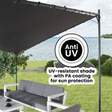 NNEDSZ 3x3m Butterfly Steel Gazebo - Charcoal