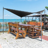 NNEDSZ 3x3m Butterfly Steel Gazebo - Charcoal