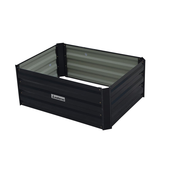 NNEDSZ Wallaroo Garden Bed 80 x 60 x 30cm Galvanized Steel - Black