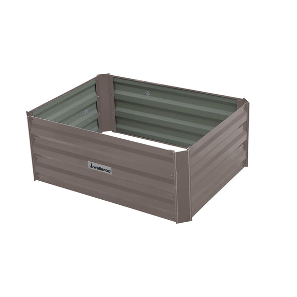 NNEDSZ Wallaroo Garden Bed 80 x 60 x 30cm Galvanized Steel - Grey