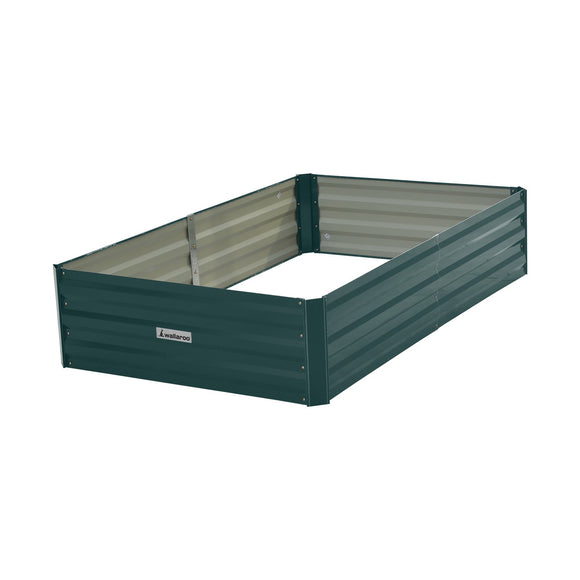 NNEDSZ Wallaroo Garden Bed 150 x 90 x 30cm Galvanized Steel - Green
