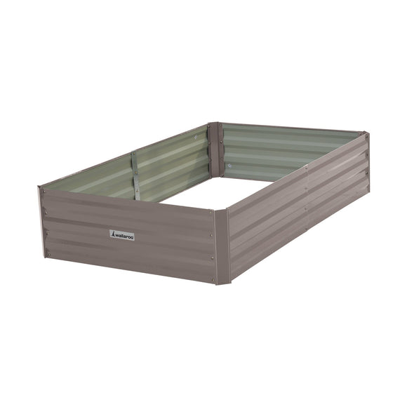 NNEDSZ Wallaroo Garden Bed 150 x 90 x 30cm Galvanized Steel - Grey