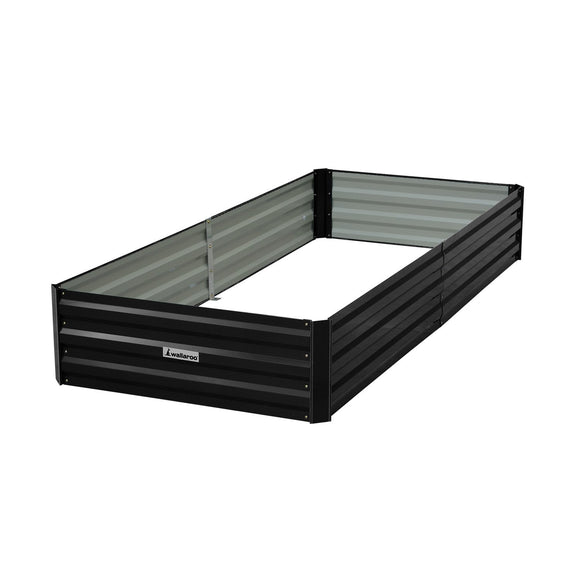 NNEDSZ Wallaroo Garden Bed 210 x 90 x 30cm Galvanized Steel - Black