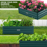 NNEDSZ Wallaroo Garden Bed 210 x 90 x 30cm Galvanized Steel - Green