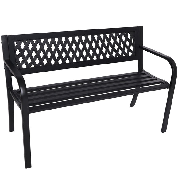 NNEDSZ Wallaroo Steel Outdoor Garden Bench - Lattice