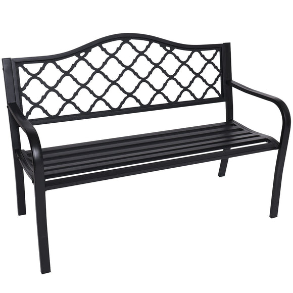 NNEDSZ Wallaroo Steel Outdoor Garden Bench - Elegant