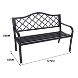 NNEDSZ Wallaroo Steel Outdoor Garden Bench - Elegant