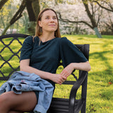 NNEDSZ Wallaroo Steel Outdoor Garden Bench - Elegant