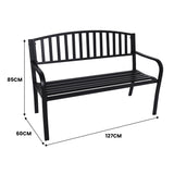 NNEDSZ Wallaroo Steel Outdoor Garden Bench - Classic