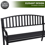 NNEDSZ Wallaroo Steel Outdoor Garden Bench - Classic