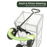 NNEDSZ Wallaroo Steel Mesh Garden Trolley Cart - Green