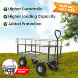 NNEDSZ Wallaroo Steel Mesh Garden Trolley Cart - Hammer Grey