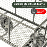 NNEDSZ Wallaroo Steel Mesh Garden Trolley Cart - Hammer Grey