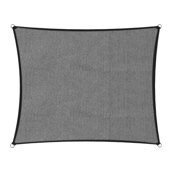 NNEDSZ 280gsm Outdoor Square Sun Shade Sail Canopy Grey - 5m X 5m