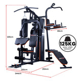 NNEDSZ Multi Station Home Gym 150lbs Weights Punching Bag