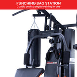 NNEDSZ Multi Station Home Gym 150lbs Weights Punching Bag