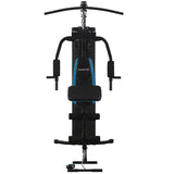 NNEDSZ Powertrain JX-300 Multi Station Home Gym 44kg Weight Stack Cable Machine, Curl Pad Leg Extension and Pull-down Bar