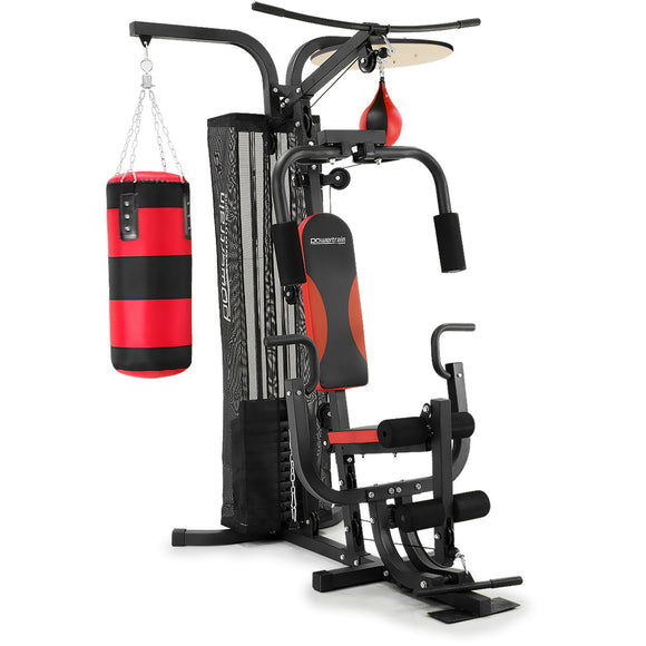 NNEDSZ Home Gym Multi Station with Boxing Punching Bag Speed Ball