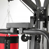 NNEDSZ Home Gym Multi Station with Boxing Punching Bag Speed Ball