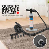NNEDSZ Sports Inflatable Gymnastics Air Barrel Exercise Roller 120 x 75cm - Black