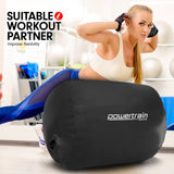 NNEDSZ Sports Inflatable Gymnastics Air Barrel Exercise Roller 120 x 75cm - Black