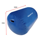 NNEDSZ Sports Inflatable Gymnastics Air Barrel Exercise Roller 120 x 75cm - Blue