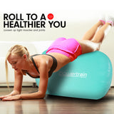 NNEDSZ Sports Inflatable Gymnastics Air Barrel Exercise Roller 120 x 75cm - Green