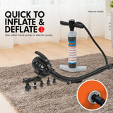 NNEDSZ Powertrain Sports Inflatable Gymnastics Air Barrel Exercise Roller 120 x 75cm - Orange