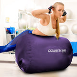 NNEDSZ Powertrain Sports Inflatable Air Exercise Roller Gymnastics Gym Barrel 120 x 75cm Purple