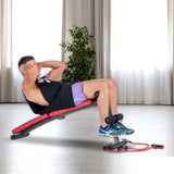 NNEDSZ Inclined Sit up bench with Resistance bands