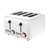 NNEDSZ Pronti Rose Trim Collection Toaster & Kettle Bundle - White