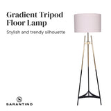 NNEDSZ Sarantino Metal Tripod Electric Floor Lamp Gradient Finish