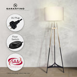 NNEDSZ Sarantino Metal Tripod Electric Floor Lamp Gradient Finish