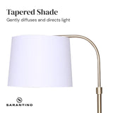 NNEDSZ Sarantino Metal Floor Lamp Brass Finish Adjustable Height