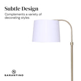 NNEDSZ Sarantino Metal Floor Lamp Brass Finish Adjustable Height