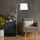 NNEDSZ Sarantino Metal Floor Lamp Brass Finish Adjustable Height