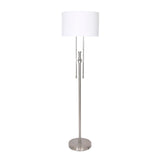 NNEDSZ Sarantino Brushed Nickel Height-Adjustable Metal Floor Lamp