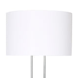 NNEDSZ Sarantino Brushed Nickel Height-Adjustable Metal Floor Lamp