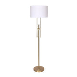 NNEDSZ Sarantino Brushed Gold Height-Adjustable Metal Floor Lamp