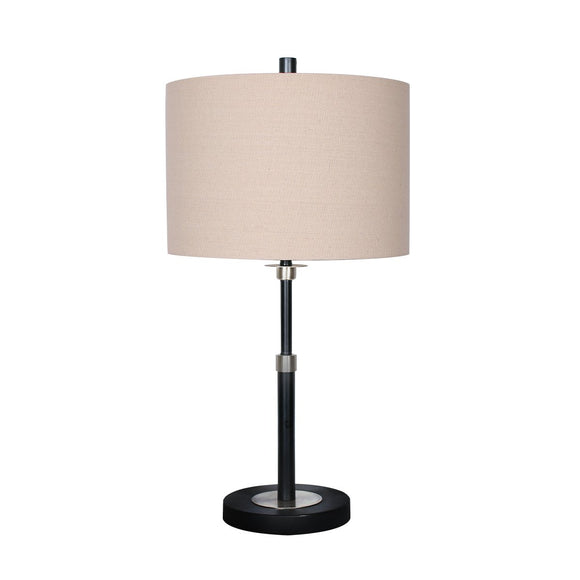 NNEDSZ Sarantino Metal Table Lamp with Linen Drum Shade