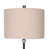 NNEDSZ Sarantino Metal Table Lamp with Linen Drum Shade