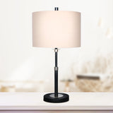 NNEDSZ Sarantino Metal Table Lamp with Linen Drum Shade