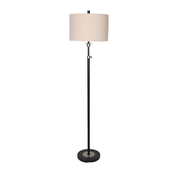 NNEDSZ Sarantino Metal Floor Lamp with Cream Drum Shade