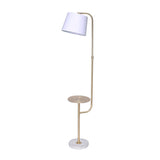 NNEDSZ Sarantino Marble & Metal End Table Top Floor Lamp